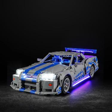 Imagem de Vaodest Led Light for Lego 42210 2 Fast 2 Furious Nissan Skyline GT-R (R34) Car Model,Design and Configuration Compatible with Model 42210(Led Light Only, Not Building Block Kit)