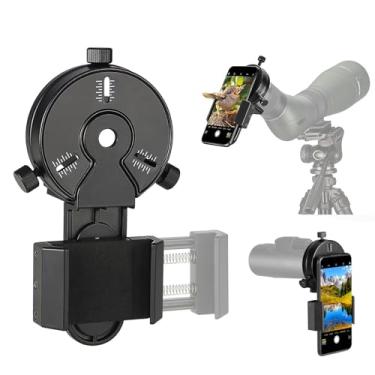 Imagem de Suporte adaptador de celular para Vortex Bushnell Celestron Barska Spotting Scope Big Eyepiece Adapter Mount Work with Binóculos Monocular Spotting Scope Telescope para iPhone 6Plus Samsung HTC LG e