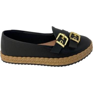 Imagem de Sapatilha Moleca Alpargatas Fivela Feminino, Preto, 38