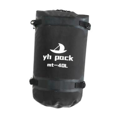 Imagem de Dynwave Bolsa de viagem impermeável de grande capacidade para quadro de motocicleta para homens e mulheres, bolsa traseira para viagem e praia, Preto 40l