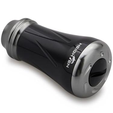 Imagem de HEIGHTEN Puxador de molinete de pesca de 19 mm para Shimano Daiwa Molinete giratório Stradic Vanford Sahara FI Tranx SLX Ballistic Exceler Tatula (19 mm - Preto e Prata) (0875)