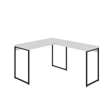 Imagem de Mesa Em L Dynamica Office 120x140x75cm Branco Chess - Branco Chess -