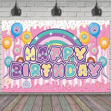 Imagem de SAVITA Painel de Aniversário de Gato, Decoração Festa Tema Gato Fofo para Crianças Meninos Meninas Banner Cabine Fotos