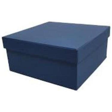 Imagem de Caixa De Presente Cartonada 25 X 25 X 10 Azul Porto Seguro
