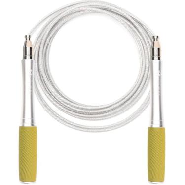 Imagem de Corda de pular para homens e mulheres – Corda de pular ultrarrápida e de alta velocidade – Design autotravante sem parafusos com alças de alumínio e alças texturizadas de silicone – Projetada com