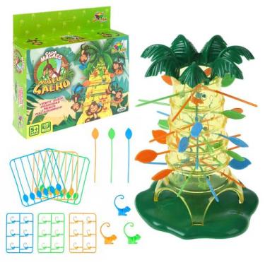 Imagem de Cada Macaco No Seu Galho Brinquedo Infantil Educativo Jogo De Mesa - A