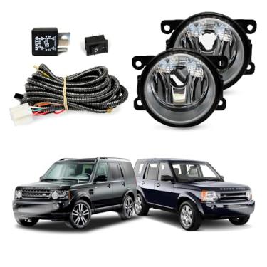 Imagem de Kit Farol de Milha para Discovery 3 2006 a 2009 Discovery 4 2010 a 2014 Completo com Chicote Botão e Relê Auxiliar Neblina
