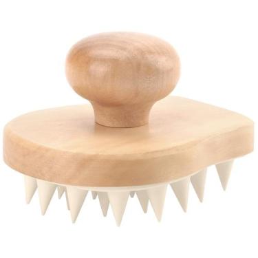 Imagem de Scalp Massager Shampoo Brush HangerSpace Wooden Wet/Dry