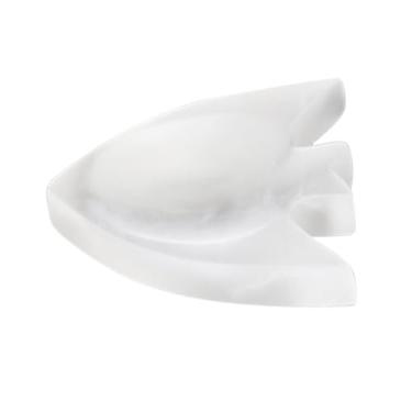 Imagem de Fenteer Tigela de cristal de selenita em formato de peixe, decoração moderna para casa, presente de inauguração para homens e mulheres, bandeja de, 12cm