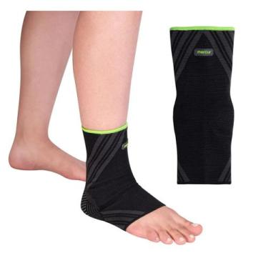 Imagem de Tornozeleira Elástica Ortopédica Performance Tecnológica Mercur Preta 