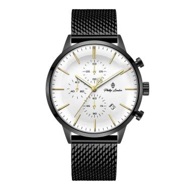 Imagem de Relógio Masculino Sherlock White Black 42mm