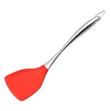 Imagem de Conjunto de utensílios de cozinha, espátula de cabo longo, de silicone, pá de fritura, aderência confortável para restaurante