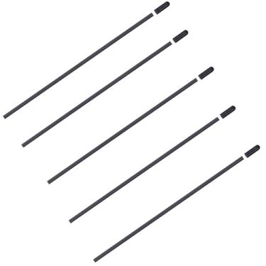 Imagem de SJZBIN 5 peças de tubos de antena protetora de plástico preto com tampa adequados para controle remoto de carro FPV drones quadricópteros multicópteros barcos receptores de 2,4 G