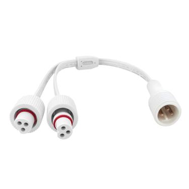 Imagem de Distribuidor Y para luzes externas permanentes Govee, cabo de extensão Y, compatível com Govee H705A H705B H705C H706A H706B, cabo de alimentação de 3 pinos para luzes pontuais – durável e à prova