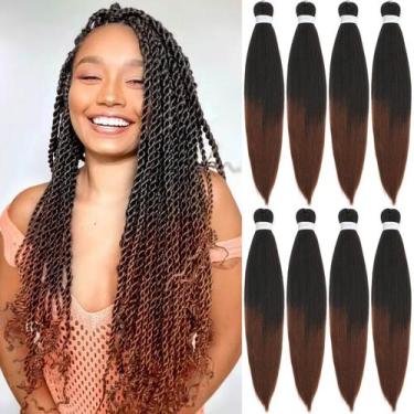 Imagem de Braiding Hair Pofworld, pré-esticado, 18 cm, pacote com 8 unidades sin