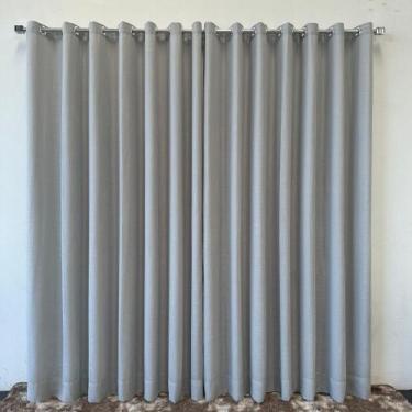 Imagem de Cortina Alto Padrão Voil Linho Forro Sala Porta Janela 4,00x2,60 Luxo 