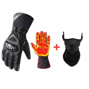 Imagem de Luva Motociclista Frio Impermeável Cano Longo Original + Proteção Pesc