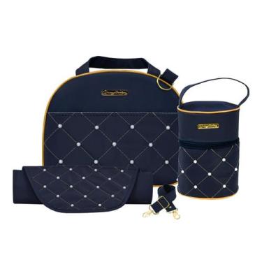 Imagem de Kit Saida Maternidade Bolsa Média com Alça e Trocador Porta Mamadeira 