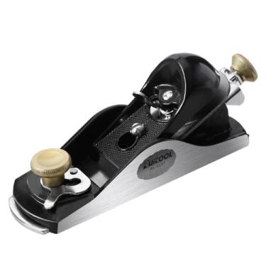 Imagem de Grcfumo Planeadora de madeira pequena, plaina de placa de madeira com função ajustável em ângulo, design ergonômico lâmina de aço para aplainamento suave e eficiente