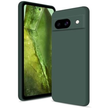 Imagem de Btstring Capa para Google Pixel 8A, capa de silicone com proteção aprimorada para a câmara, capa fina à prova de impactos, forro de microfibra suave anti-riscos, Vert