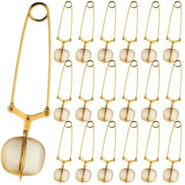 Imagem de Infusor de chá Yinder Stainless Steel Mesh Snap Tea Ball x20