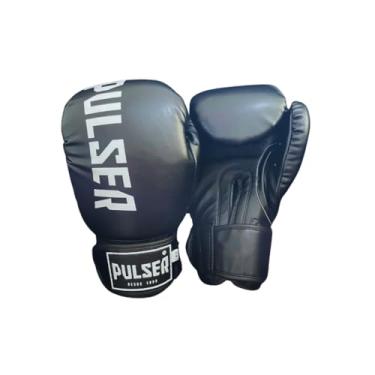Imagem de Par Luva Boxe Kickboxing Muay Thai Injetada Thunder Pulser (Preto, 14oz)