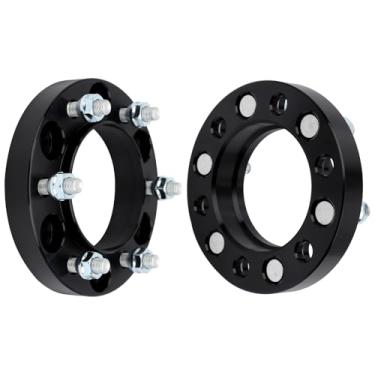 Imagem de IRONTEK Espaçadores de roda de 15 x 14 cm, espaçadores forjados reais de 2,5 cm com furo de cubo de 106 mm M12 x 1,5 pinos aptos para Lexus 10-22 GX460/03-09 GX470, para Toyota 96-24 4Runner/ 01-07