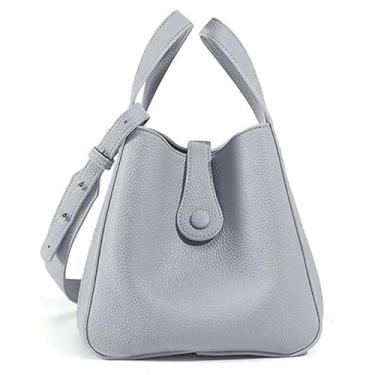 Imagem de NEWBELLA Bolsa feminina com alça superior quadrada com alça transversal, bolsa de ombro para trabalho e deslocamento diário, Azul, Small