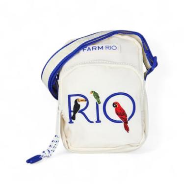 Imagem de Bolsa Gema Farm ETC Rio Branca e Azul Minimalista Verão 25