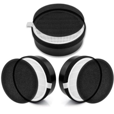 Imagem de Filtro de substituição LV-H132 compatível com o purificador de ar LEVOIT LV-H132 substitui LV-H132-RF, H13 True HEPA e conjunto de filtros de carbono ativado (pacote com 3 + 1 escova de limpeza)