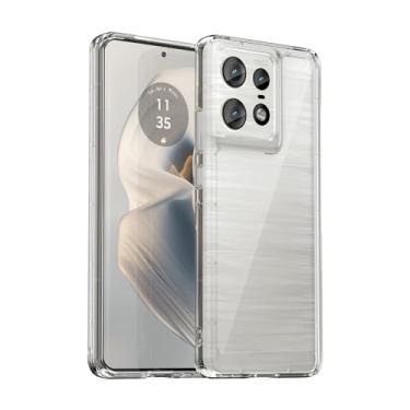 Imagem de GTBDEKI Capa para Moto Edge 50 Pro, capa protetora à prova de choque transparente de policarbonato rígido + TPU para Moto Edge 50 Pro Crystal Clear
