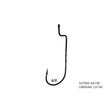Imagem de Anzol pinnacle offset round bend aço carbono maruri com 10 unidades, 1