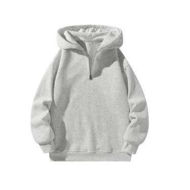 Imagem de Moletom com capuz masculino SOLY HUX com zíper quarto, branco, tamanho