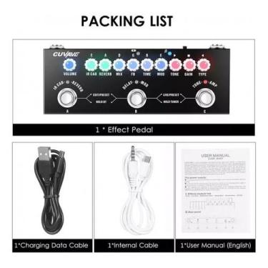 Imagem de Pedal de efeitos multifuncional de guitarra elétrica portátil - J-One
