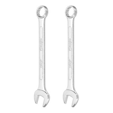 Imagem de HARFINGTON 2 peças de chave inglesa métrica de 16 mm, caixa de 12 pontos e chave inglesa de extremidade dupla de aço zincado de extremidade aberta para conserto de móveis de tubos automotivos, faça