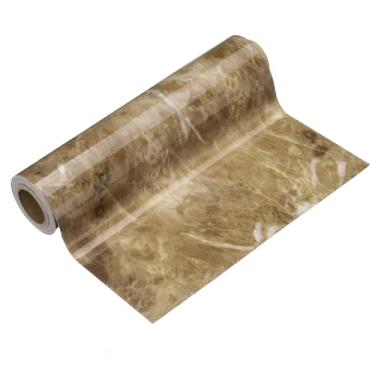 Imagem de HARFINGTON Borda de papel de parede de grão de madeira 20,3 cm x 5 m PVC autoadesivo texturizado adesivo de moldura impermeável papel de parede decorativo para porta de chão mesa armários mesa, mesa