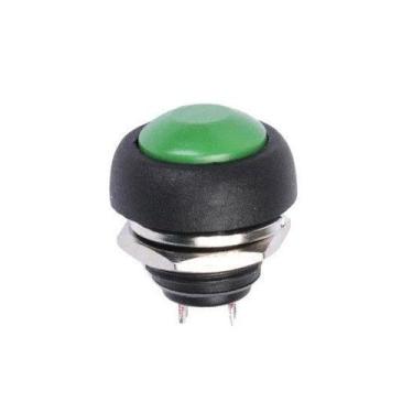 Imagem de KIT COM 10X BOTÕES SEM TRAVA A PROVA D'AGUA 12mm - VERDE
