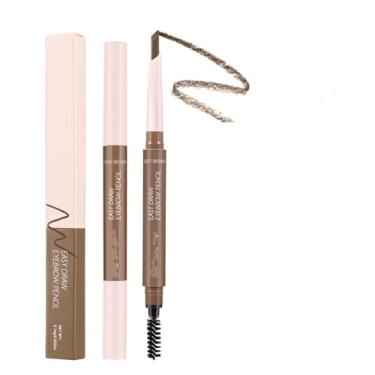 Imagem de MAEPEOR Lápis de sobrancelha 6 cores definem a forma e preenchem as sobrancelhas com pincel, lápis de sobrancelha de longa duração para um visual diário natural texturizado macio (01 marrom macio)