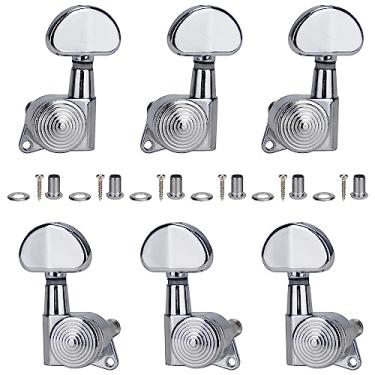 Imagem de Afinadores de guitarra JIN HO com bloqueio 3L3R Afinadores de guitarra com bloqueio de teclas de afinação e pinos cabeças de máquina 1:19 para guitarra acústica folk elétrica estilo Les Paul SG