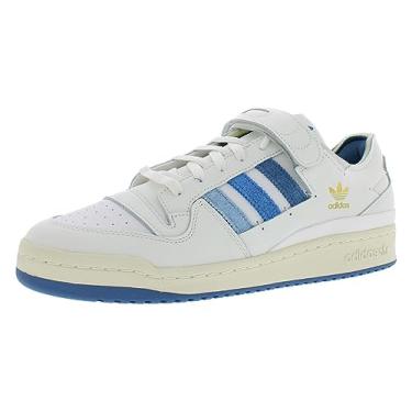 Imagem de adidas Tênis masculino Forum Low, Branco nuvem/azul alterado/azul pulsante/branco fantasma, 42