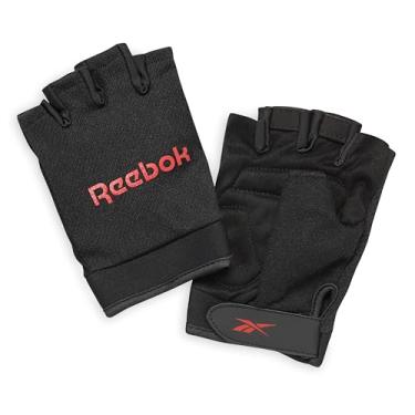 Imagem de Reebok Luvas clássicas sem dedos leves para fitness e levantamento de peso para treinamento, crossfit, ciclismo e exercícios de ginástica em casa, luvas de treino respiráveis para homens e mulheres