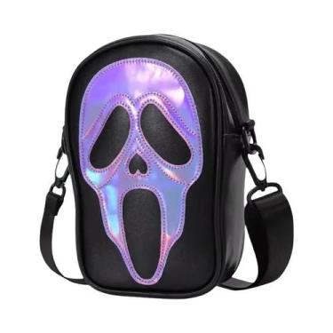 Imagem de Bolsa Transversal Feminina Punk Com Caveira De Halloween, Bolsa De Omb