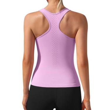 Imagem de Camiseta regata feminina ATTRACO com nervuras, gola quadrada, rosa, la