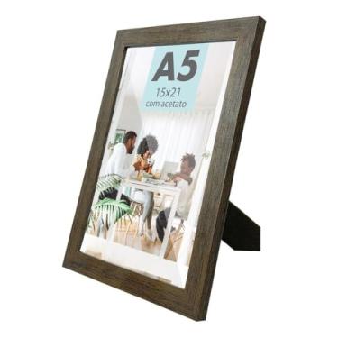 Imagem de Kit 5 Porta Retrato 15x21 A5 Acetato Fotos Moldura Aparador Decoração Quadro