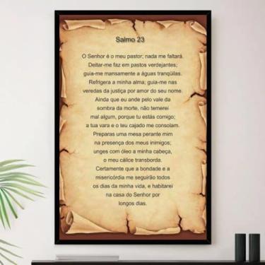 Imagem de Genérico, Quadro Salmo 23 Salmos Fé Jesus Cristo Decorativo A4 23x33cm