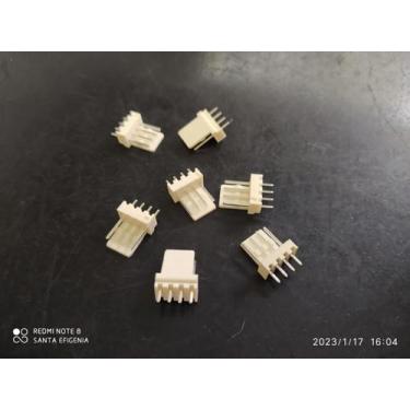 Imagem de 40x Conector Kk 2512 2,54mm 4 Vias Macho 180 Excon