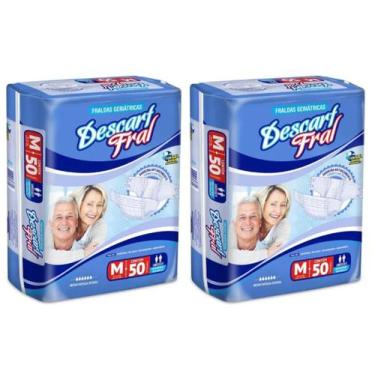 Imagem de Kit Fraldas Geriatricas Descartáveis Descart Fral Tamanho M - 100 Unid