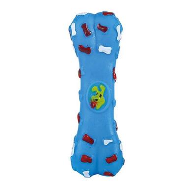 Imagem de Brinquedo Mordedor Pet Osso Colorido Wellmix, Azul