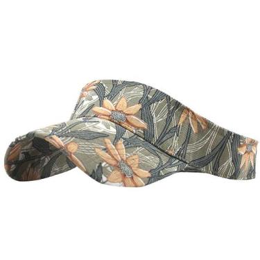 Imagem de Chapéu de sol unissex vazio superior viseira de lona lavada impresso b