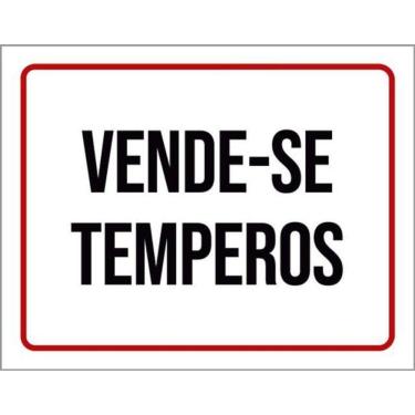 Imagem de Kit 10 Placas De Vende-Se Temperos 36X46